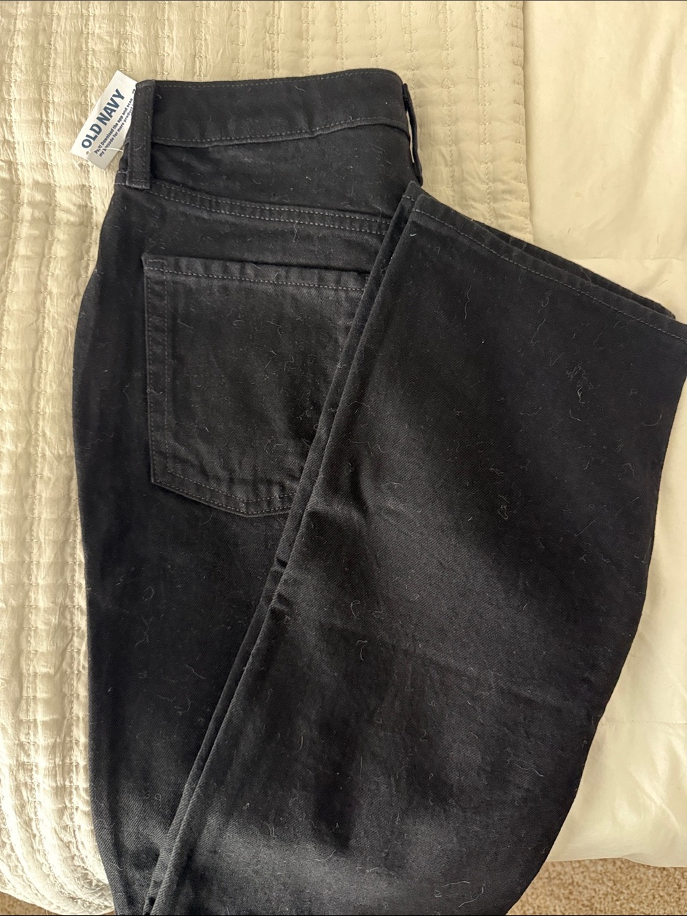 Old Navy Women's Black Straight leg Jeans - Stretch Denim